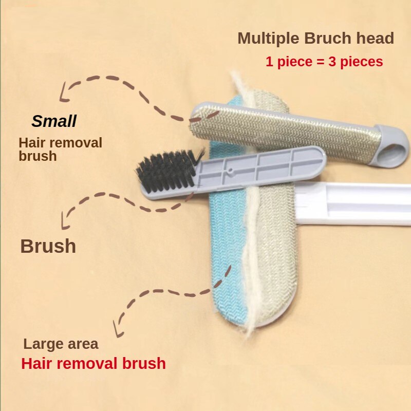 Maliben | 3in1 Pet Hair Lint Remover Window Cleaner Brush