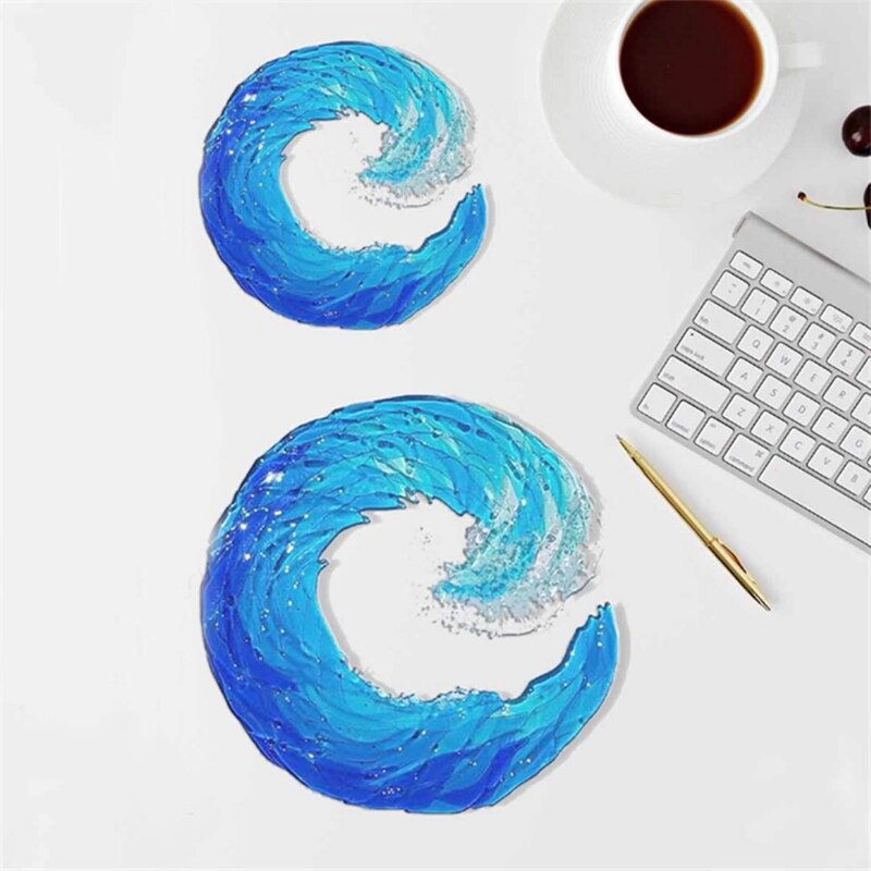 Maliben | Glass Sculpture Of Ocean Wave - Aquawave