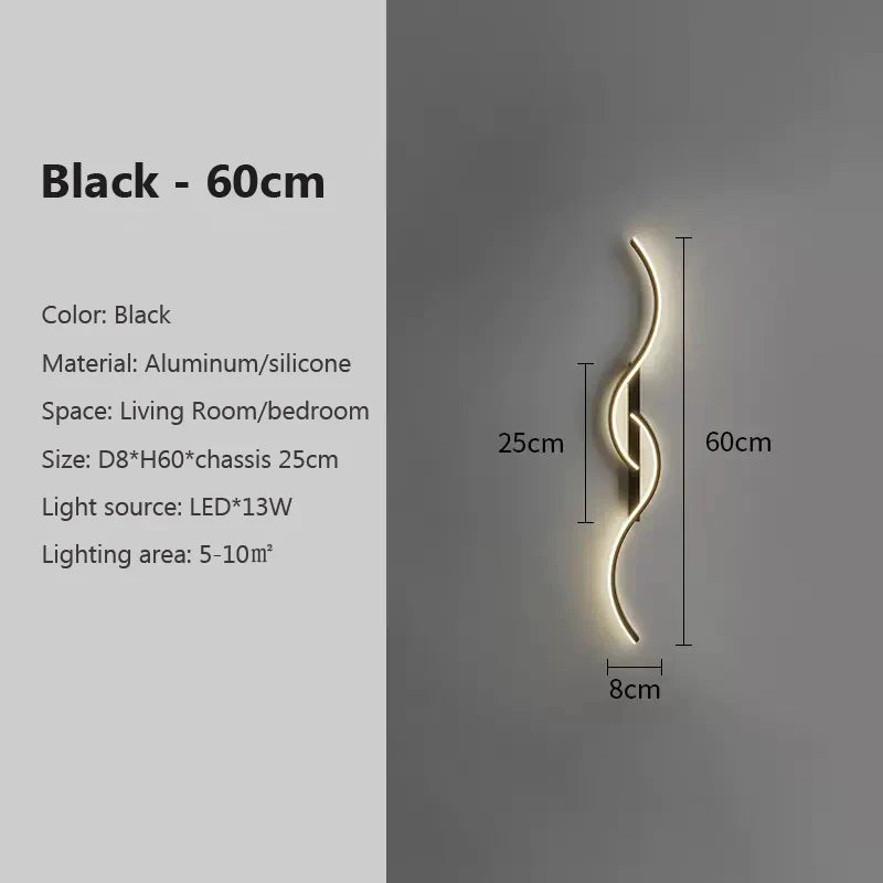 Maliben | Lumistripes | Modern Led Wall Lamp | MInimalist Wall Lamp in Stripe Design | Indoor Lighting For Bedroom & Living Room