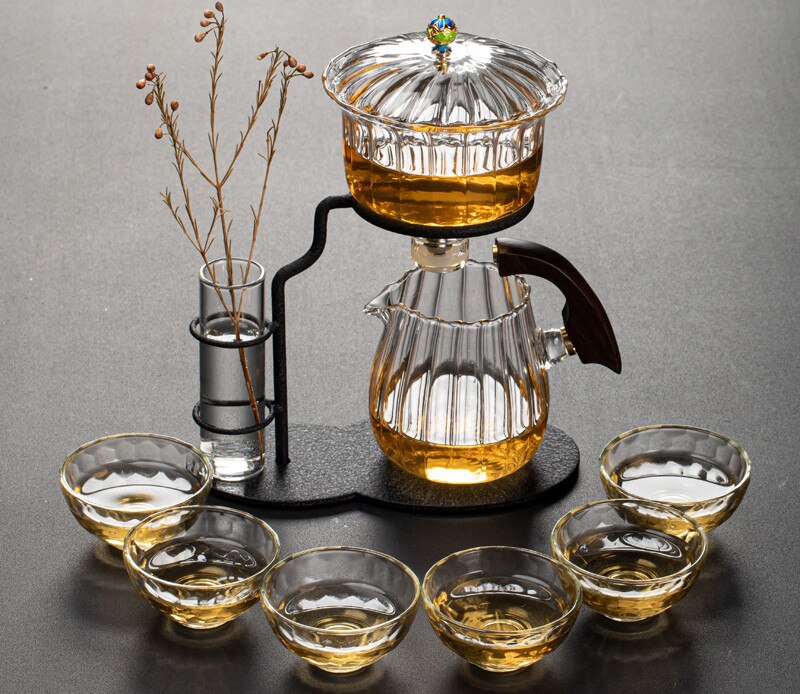 Maliben | Nature Leaf Magnetic Semi-Automatic Tea Set