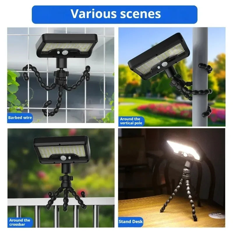 Maliben | Flexible Tripod Solar Powered Motion Sensor Outdoor Light