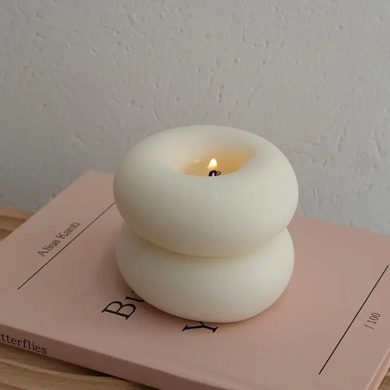 Maliben | Donut Aromatherapy Candle Round Smokeless