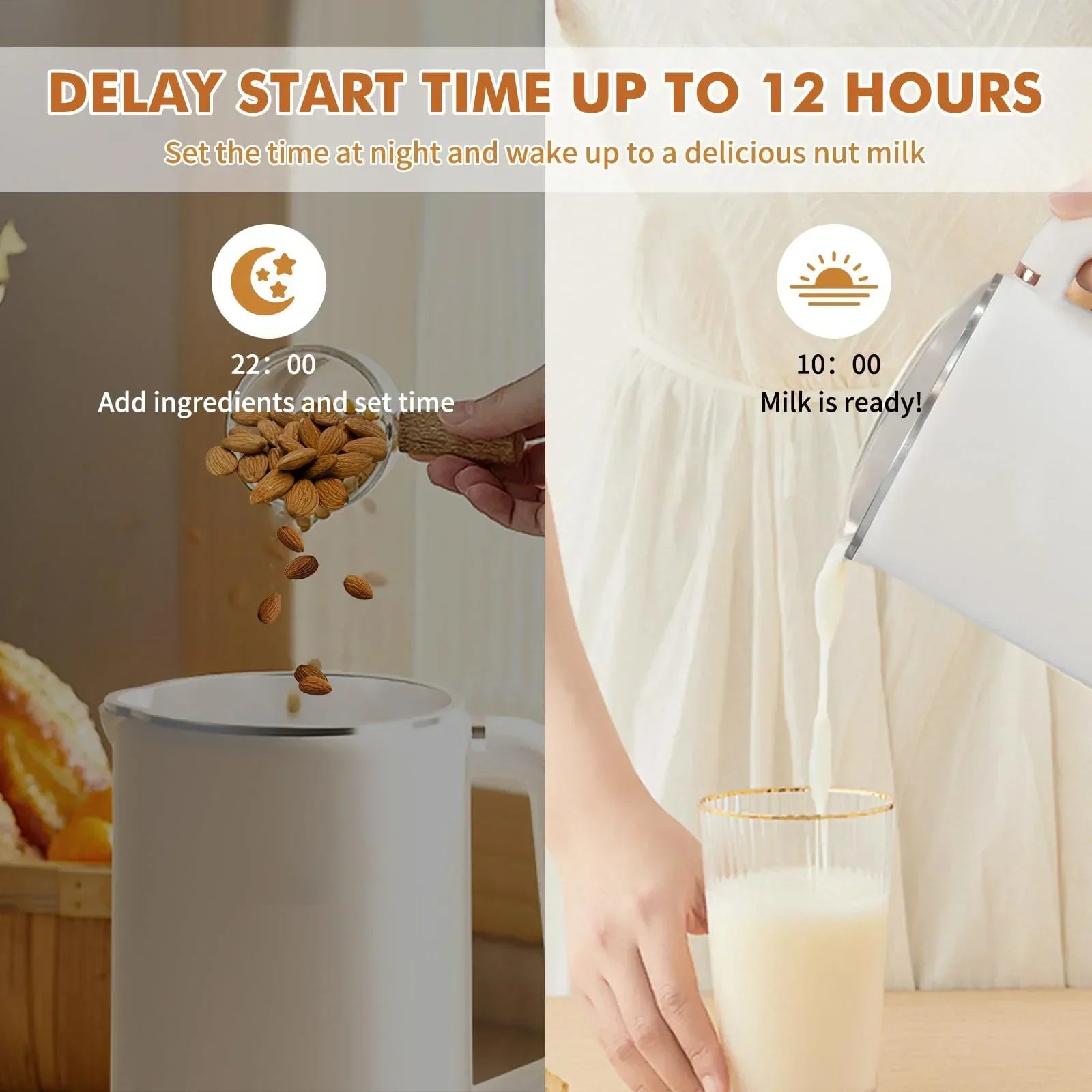 Maliben | Plantpure Plant Milk Maker 8-In-1 | For Nut, Oat & Soy Milk | 1000 Ml Capacity | Bpa-Free