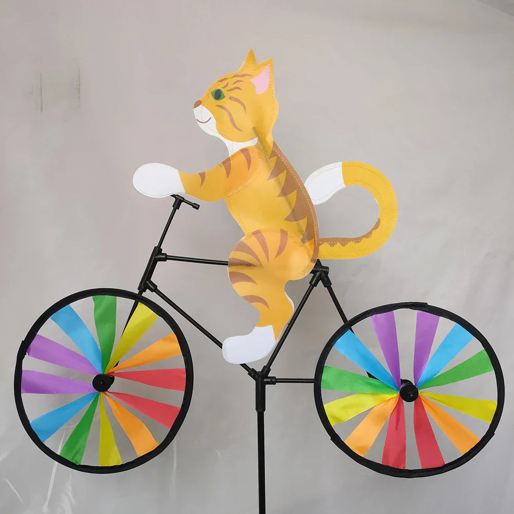 Maliben | Rainbow Bicycle Cat Garden Decor