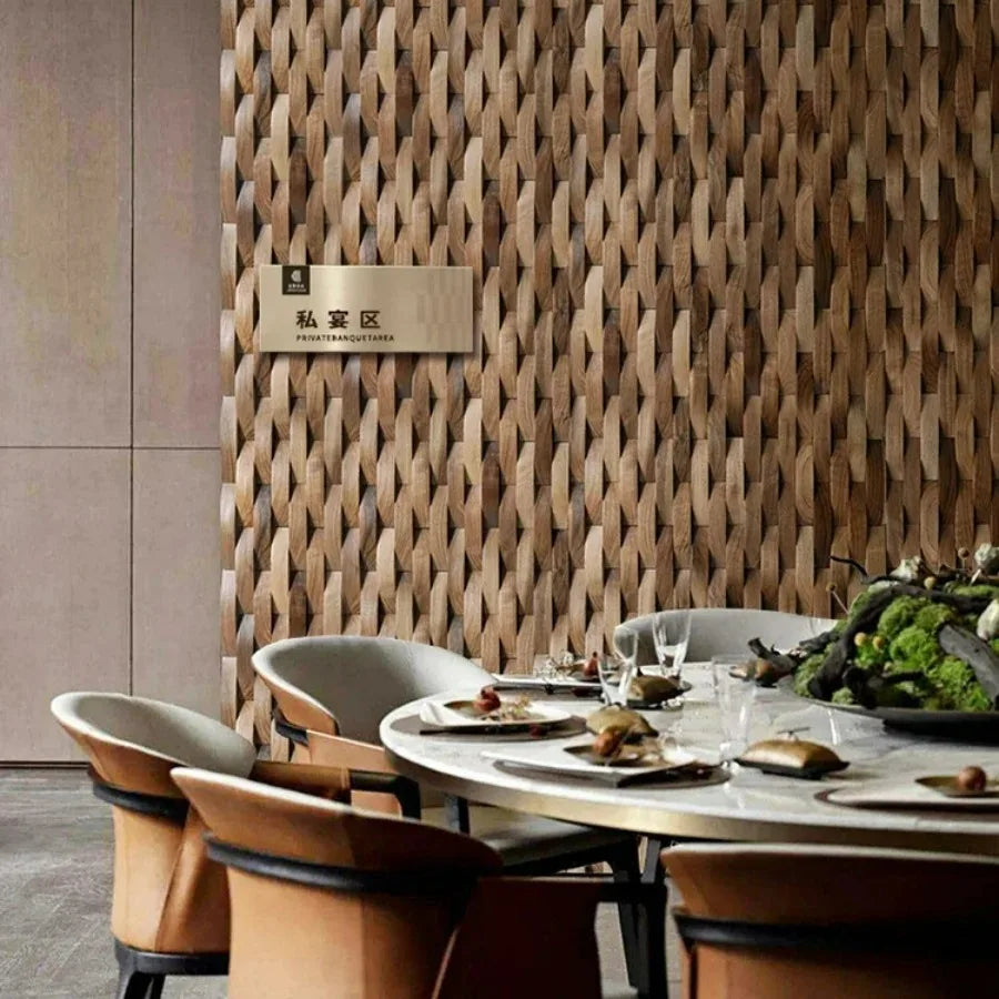 Maliben | 3d Mosaic Wall Panel Solid Wood Acoustic Decor