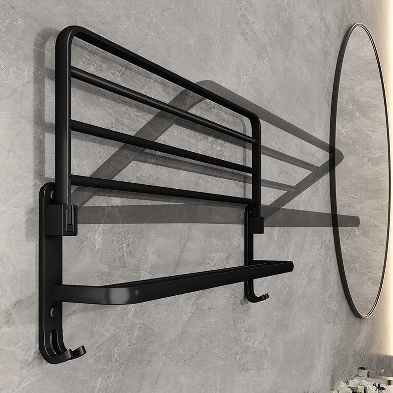 Maliben | Elegant Life Space-Saving Foldable Aluminum Towel Rack