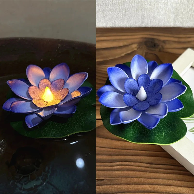 Maliben | Floating Lotus Lamp Lumilya | Led Water Sensor | Warm White Light | For Pond, Garden & Parties