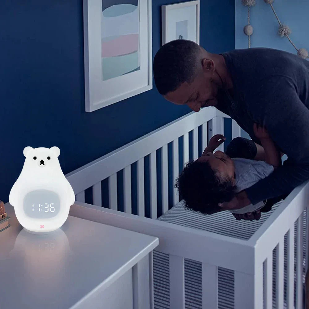 Maliben | Bear Alarm Clock - Led Night Light And Children's Alarm Clock