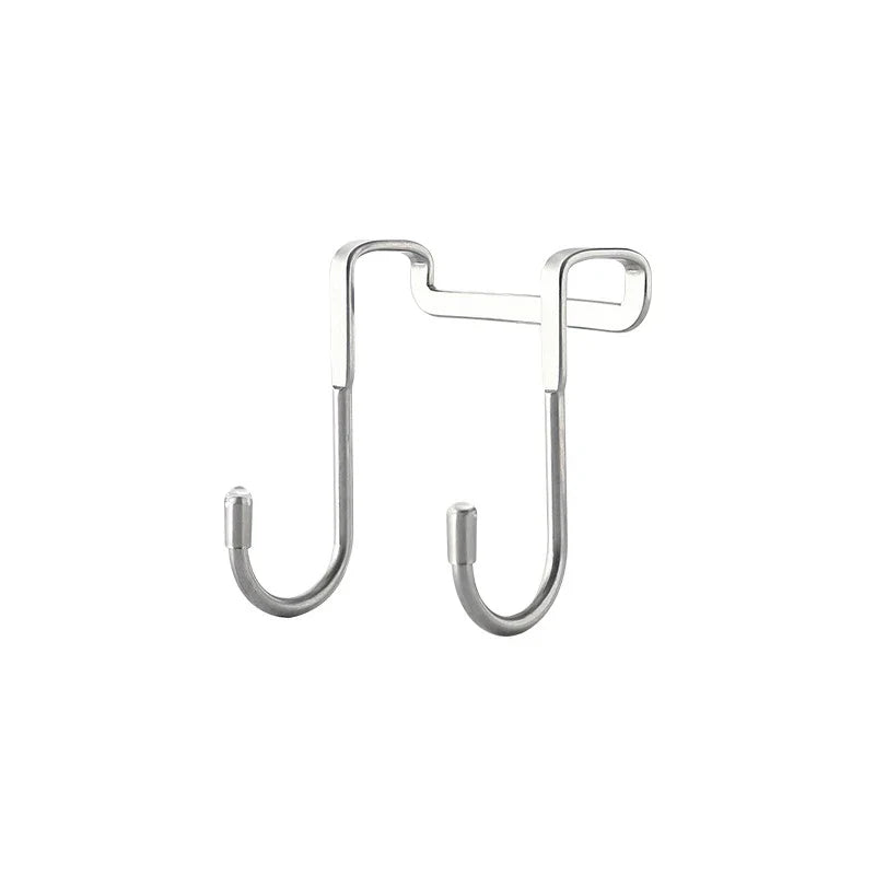 Maliben | DoOr Hooks Duohold | Double Hooks For Cabinet Doors | Stainless Steel 304 | Black or White | No Drilling