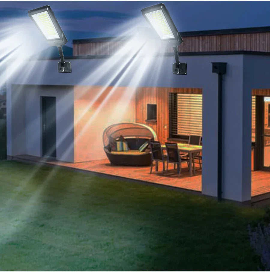 Maliben | Heliotrax Solar Street Lamp With Remote Control | 138 Leds | 3 Light Modes | Ip65 Waterproof | For Garden, Driveway & Yard