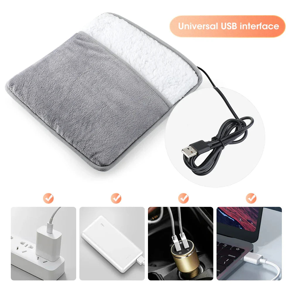 Maliben | Warmstep Electric Foot Heating Mat | Usb Heated Foot Warmer | Soft Flannel | Washable & Energy Saving