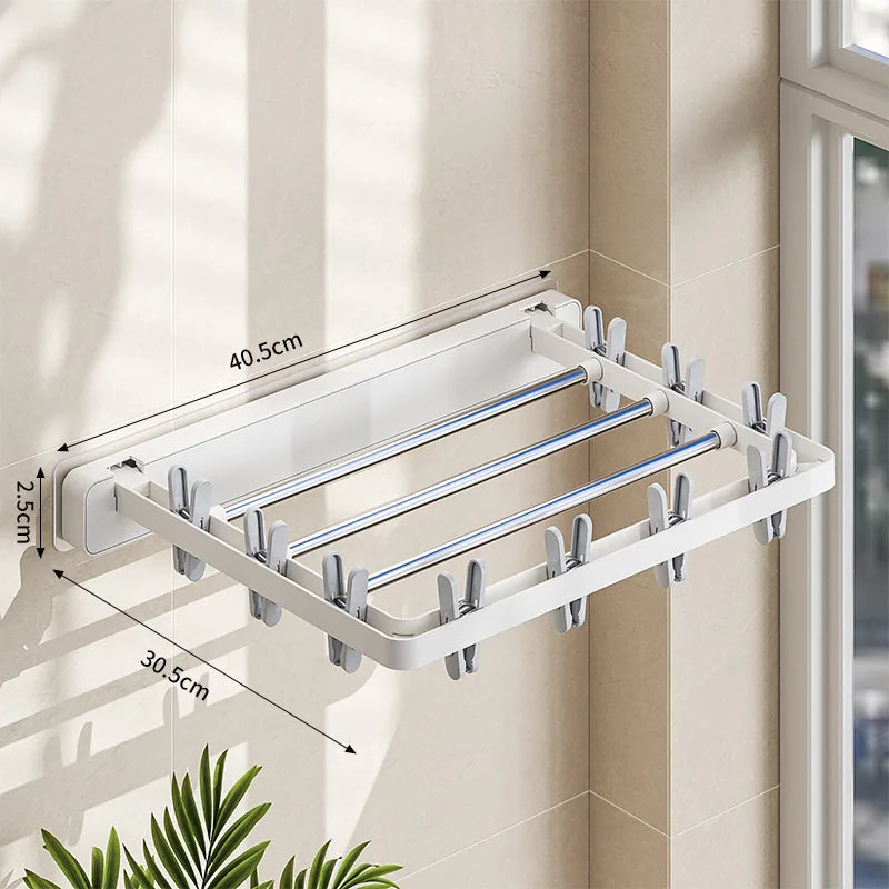 Maliben | Wall-Mounted Folding Dryer Aerofold | Space-Saving Clothes Dryer & Towel Holder | Windproof & Load-Bearing | Foldable