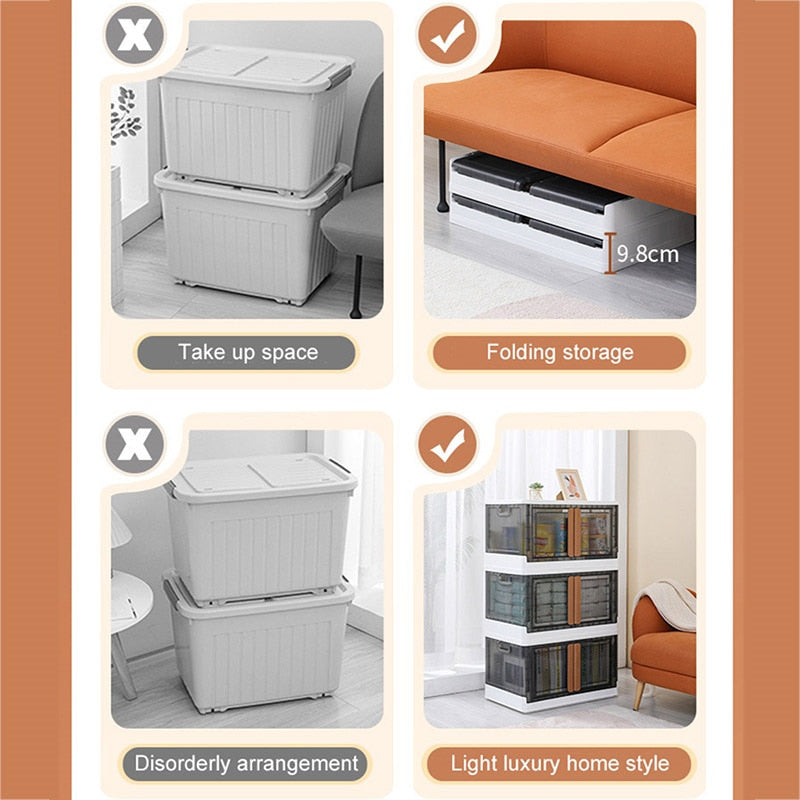 Maliben | Space Saving Transparent Folding Storage Box