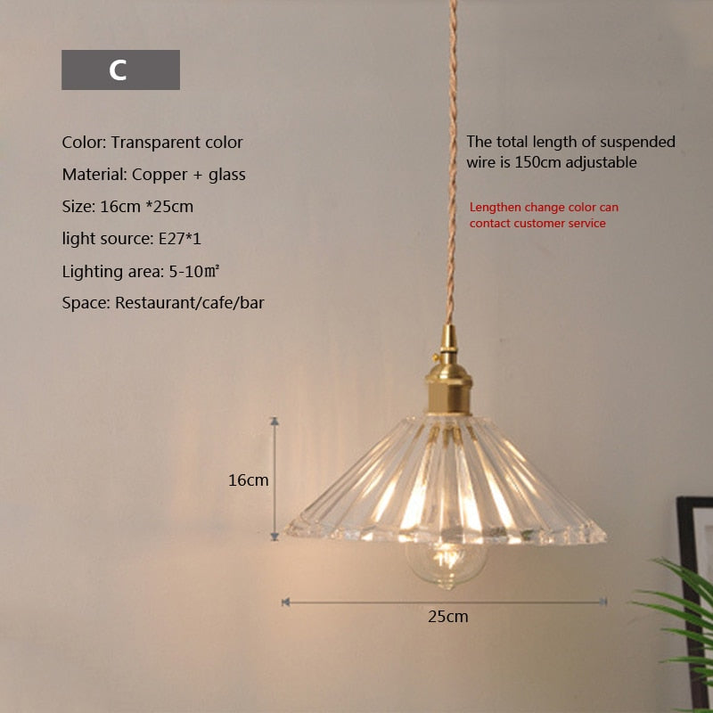 Maliben | Nordic Brilliance Transparent Glass Pendant Lamp
