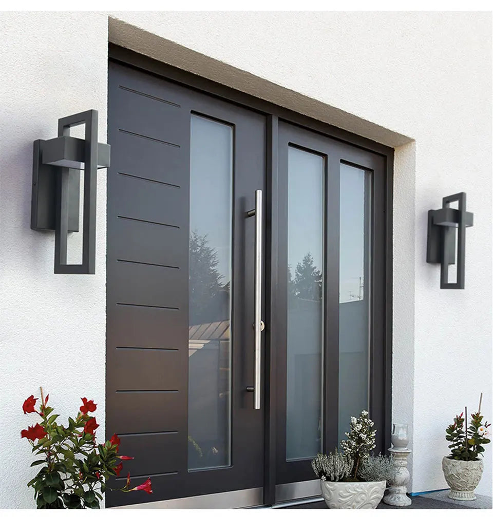 Maliben | Led Outdoor Wall Light | Waterproof & Vintage Design | 10w | Black Aluminium