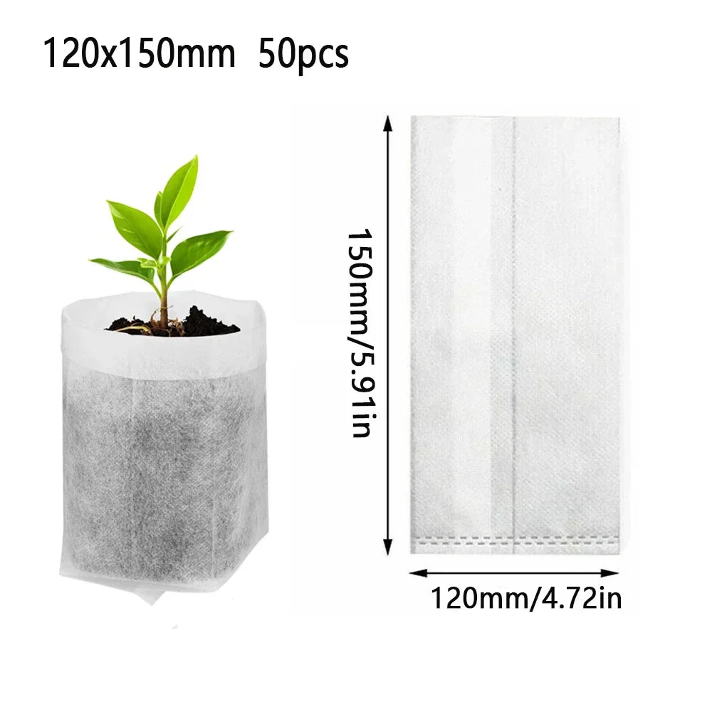 Maliben | Plant Bags Biogrow | Biodegradable | Breathable & Root-Friendly | Set Of 25–100
