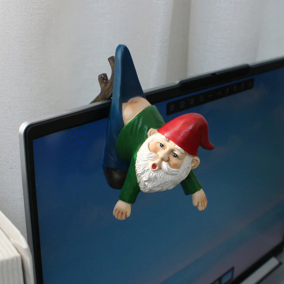 MAliben | Funny Gnome Flower Pot Hanger Made Of Resin With Pants On a Branch