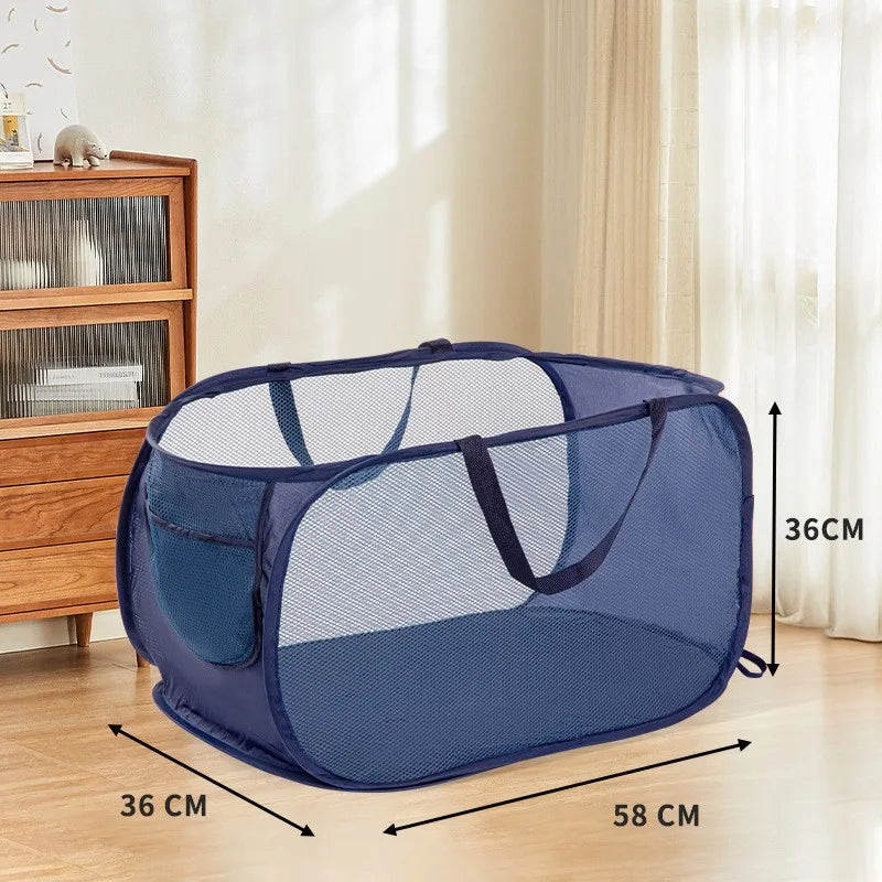 Maliben | Laundry Basket Faltix | Pop-Up Design | With Side Pocket & ReinfOrced Frame | Single or With Double Separation