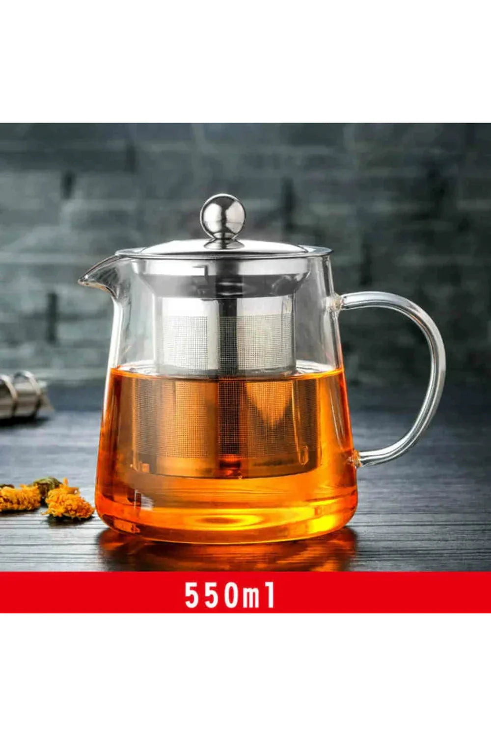 Maliben | Stainless Steel Infuser Glass Teapot