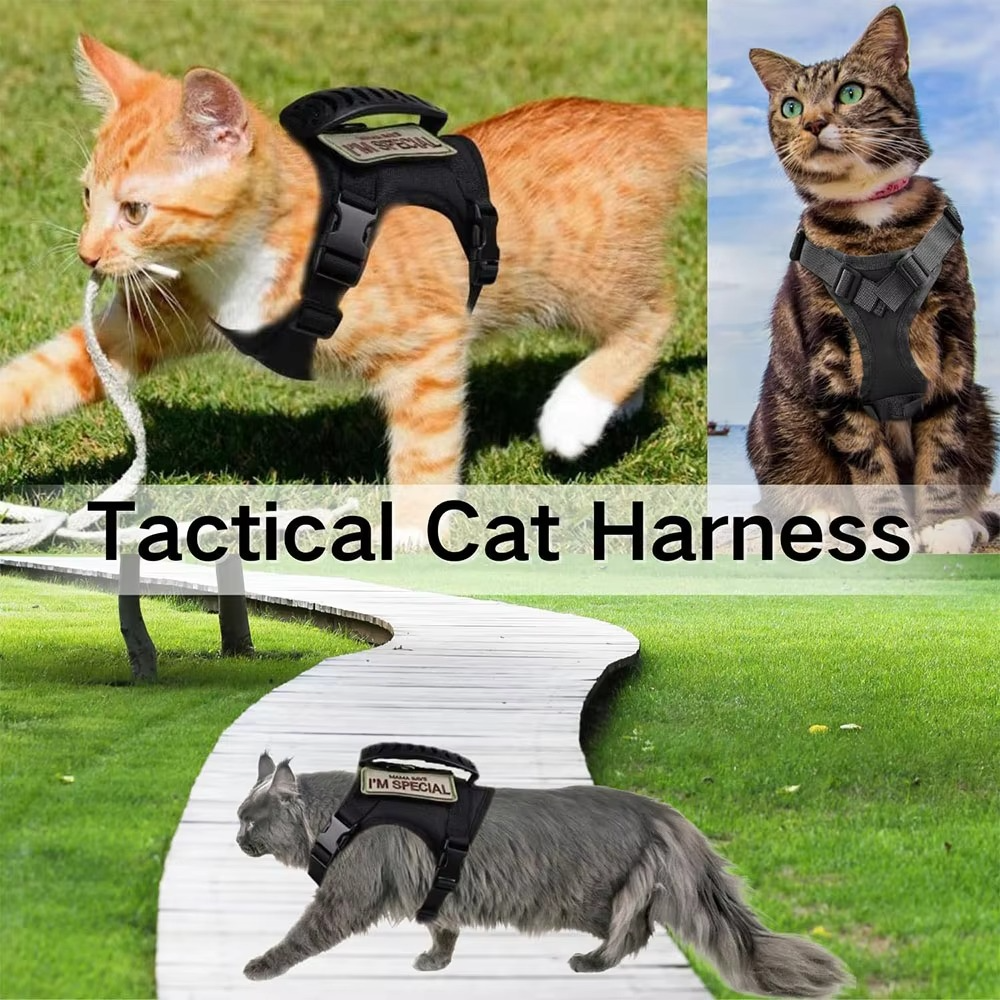Maliben | Adjustable Tactical Pet Harness with Control Handle for Cats and Large Dogs