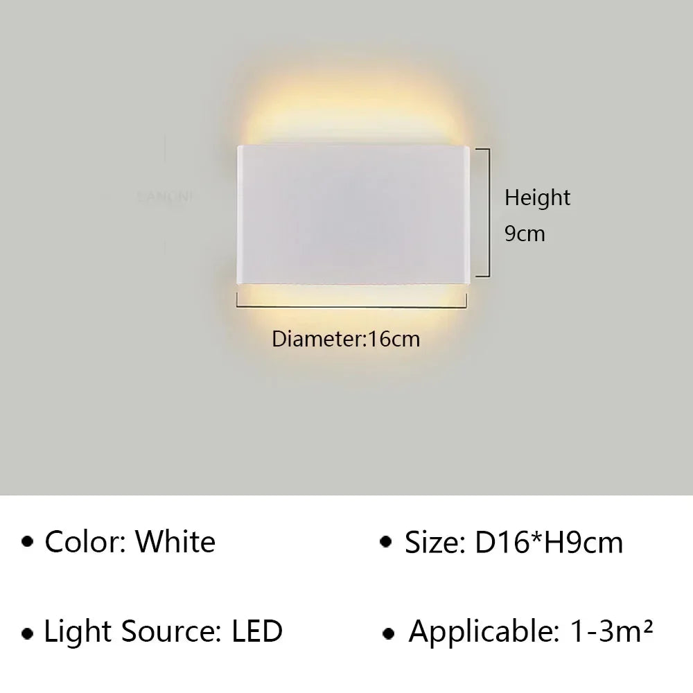 Maliben | Lumiera Modern Led Wall Lamp | Stylish Design | Warm White Light For Bedroom, Hallway & Bathroom