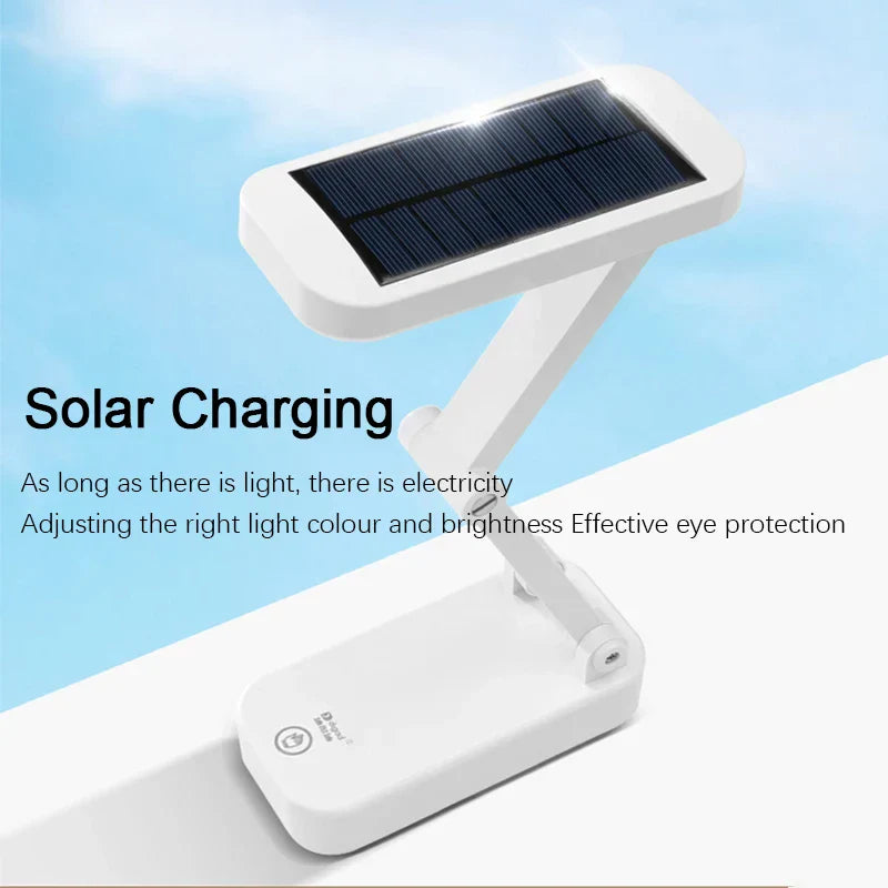 Maliben | Solar Led Table Lamp | Foldable & Dimmable | Usb Rechargeable | Eye-Friendly & Modern