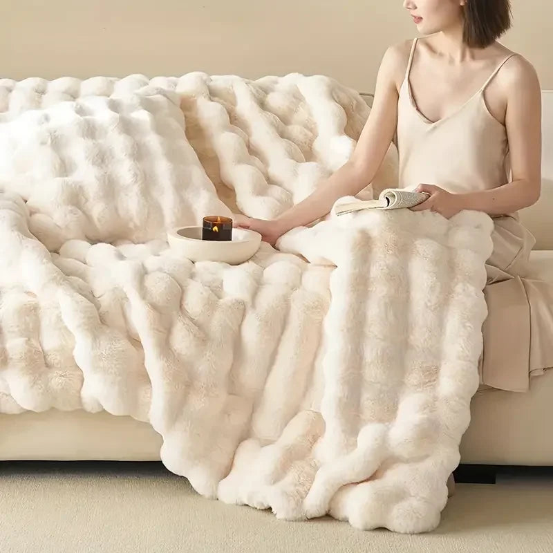 Maliben PlushCozy — Faux Fur Winter Blanket