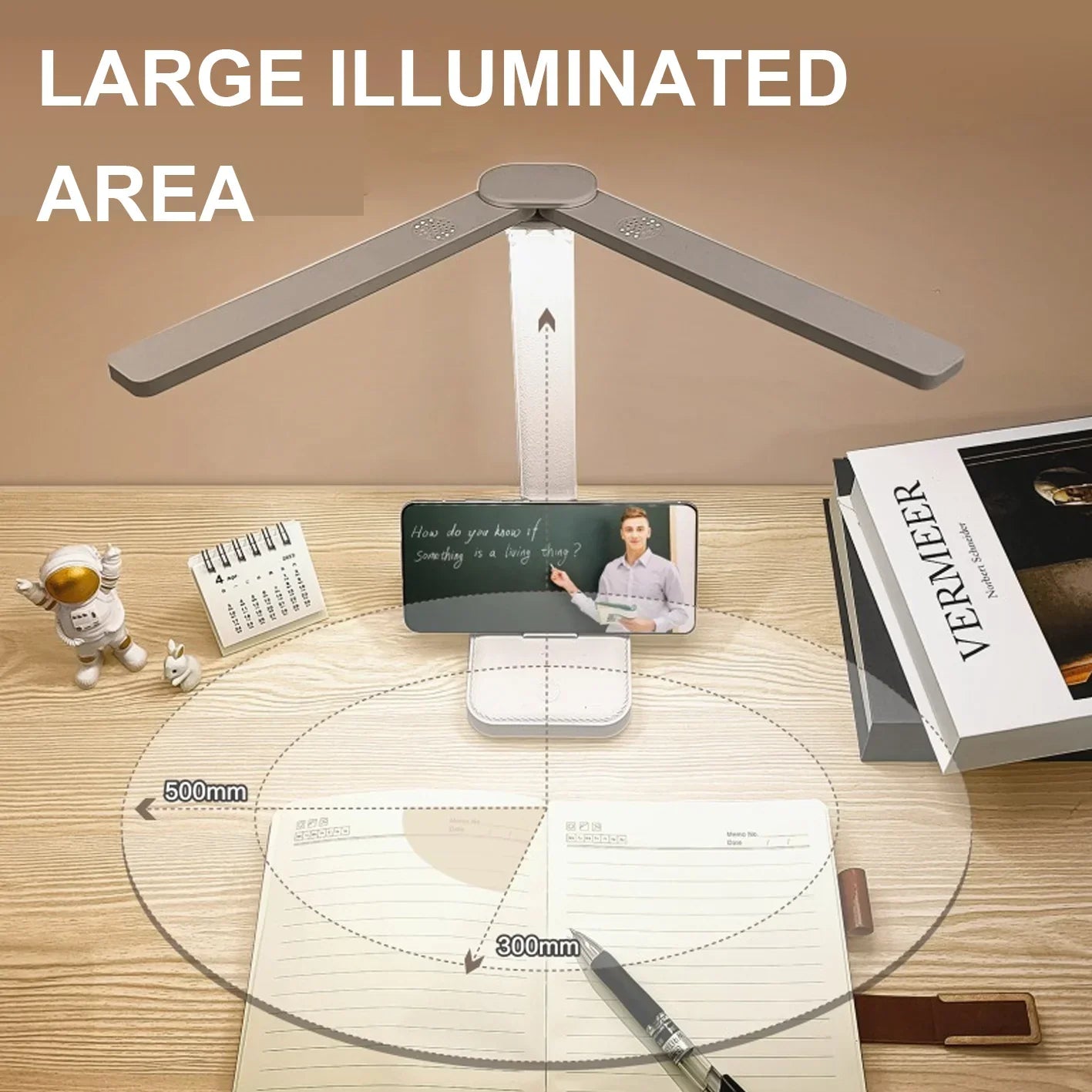 Maliben | Lumifold | Led Desk Lamp | 3 Brightness Levels & Touch Control | Usb Rechargeable & Foldable