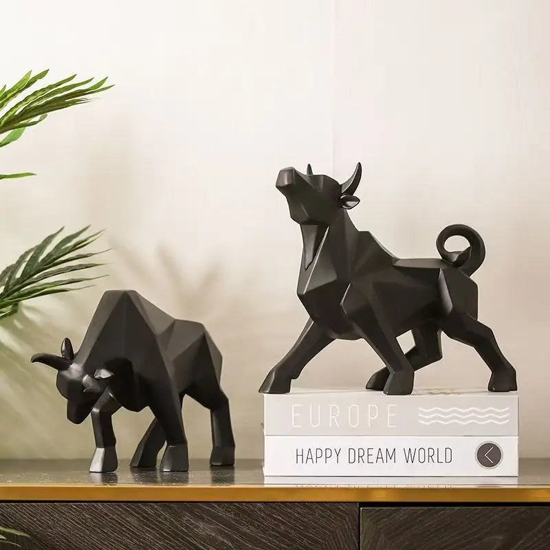 Maliben | Toroarte Bull Sculpture | Nordic Design | Resin Figure Modern | 35 Cm / 26 Cm