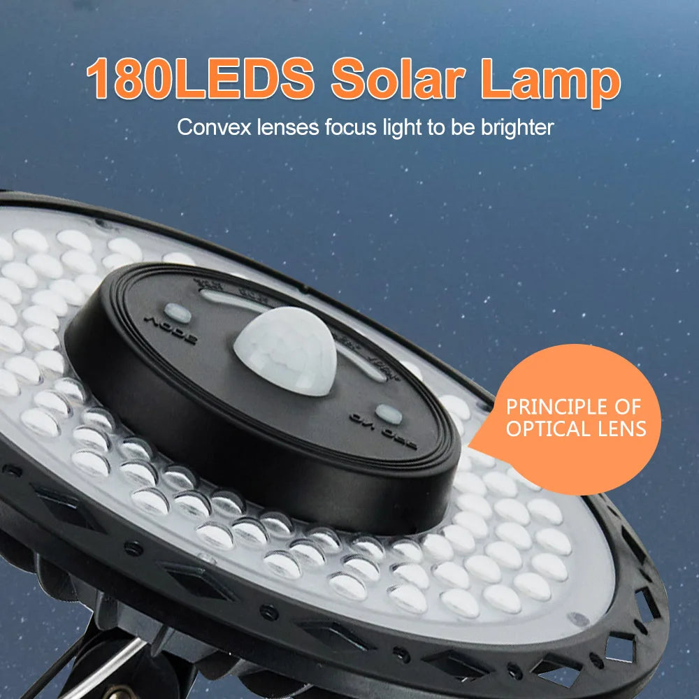 Maliben | Solarhalo | 228 Led Solar Ceiling Lamp | 360° Light Angle | With Remote Control & Motion Sensor | 4400mah Battery