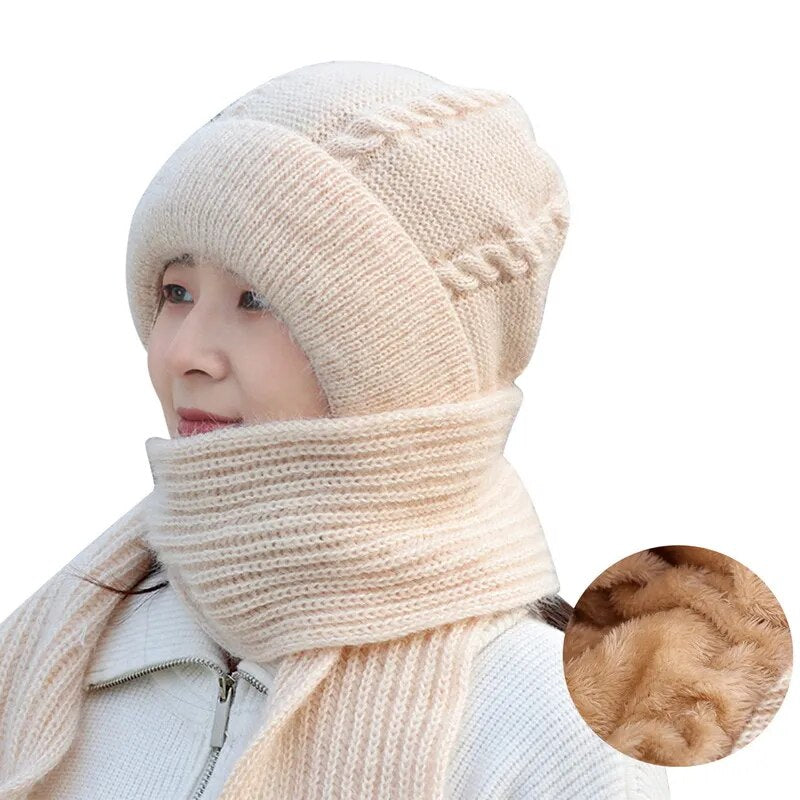 Maliben | Winter Protection Plush Hat Scarf