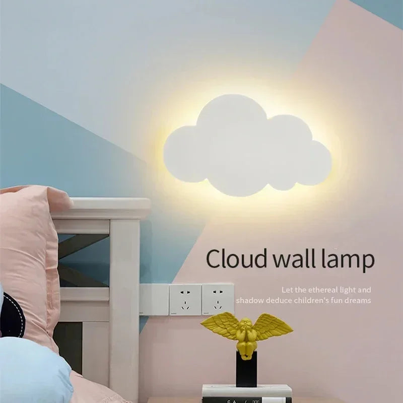 Maliben | Led Cloud Wall Lamp – 3-Color Dimming Modern Wall Lighting For Bedroom, Living Room, And Nursery Decor