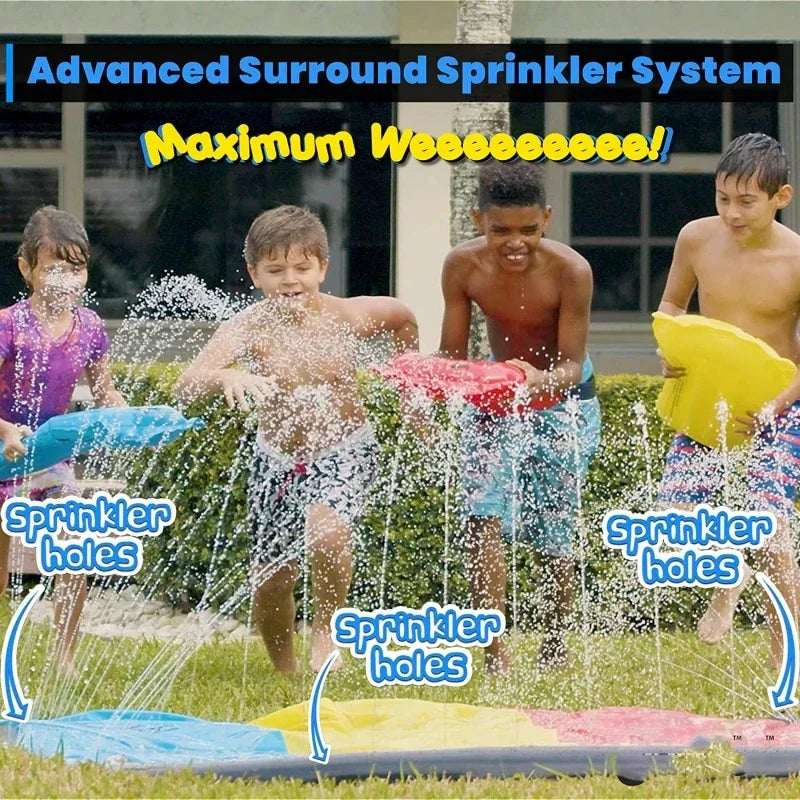 Maliben | Aquarush Water Slide | Inflatable Water Slide With Sprinkler Function | For Garden & Outdoor | Summer Fun For Kids