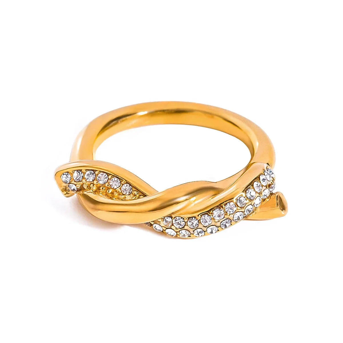Maliben | Intertwined Diamond Accent Ring
