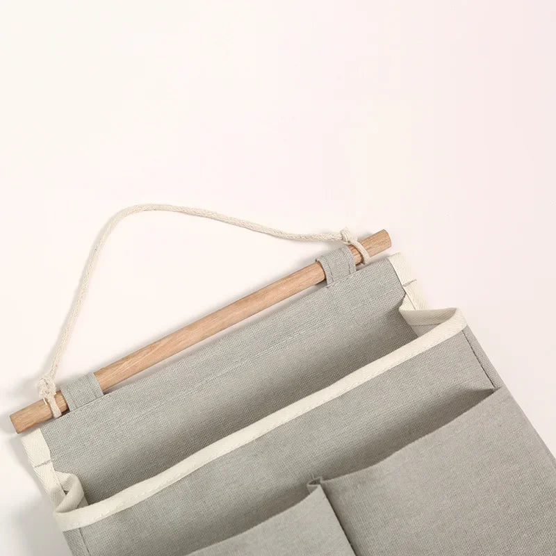 Maliben | Stowella Wall Storage Bag Made Of Linen | Waterproof & Space-Saving | Hanging Organizer For Underwear & Small Items – 23×6×25 Cm
