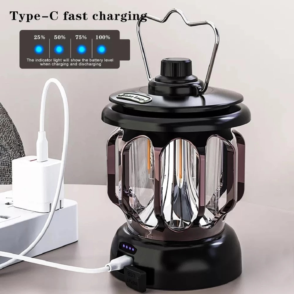 Maliben | Retro Power Bank Camping Led Lamp