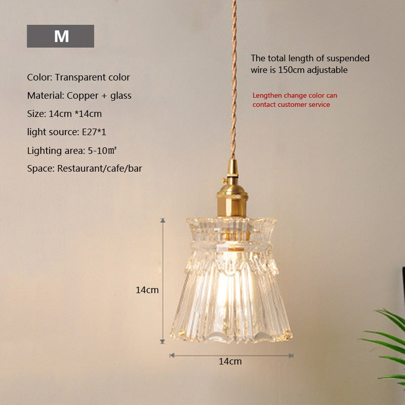 Maliben | Nordic Brilliance Transparent Glass Pendant Lamp