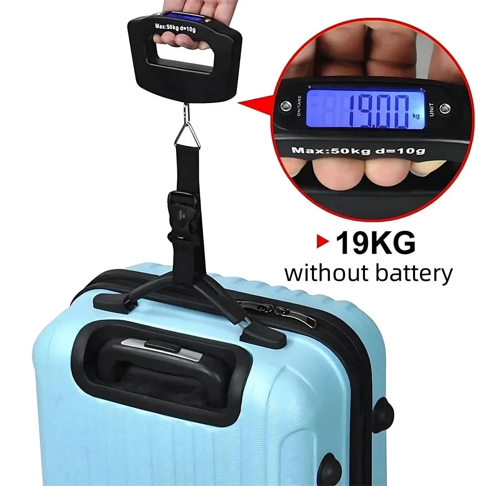 Maliben | Weighlite Digital Luggage Scale | Lcd Display With Backlight | Up To 50 Kg | Portable & Precise | For Travel & Baggage