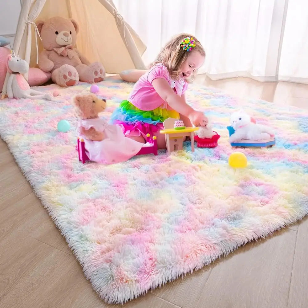Maliben | Fluffy Ultra Soft Non-Slip Rug With Memory Foam Cushion