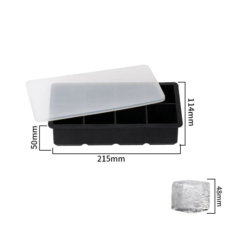 Maliben | Frostform Large Ice Cube Mold Made Of Silicone | Bpa-Free & Flexible | For Xxl Ice Cubes, Cocktails & Kitchen | Easy To Clean