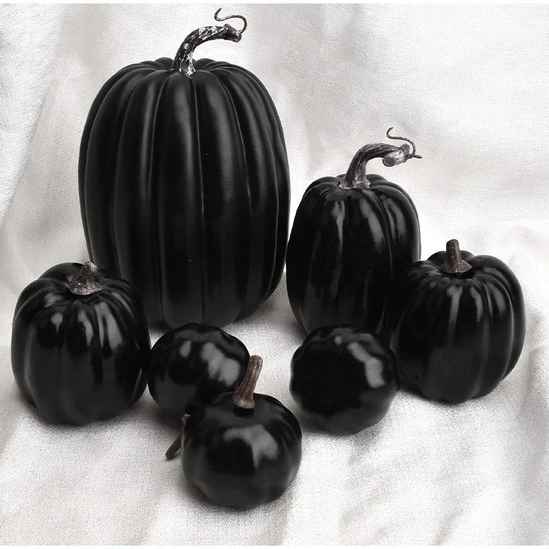 Maliben | Decorative Pumpkins Pumpkincharm | 7-Piece Set | Autumn & Halloween Decor | Lightweight & Reusable