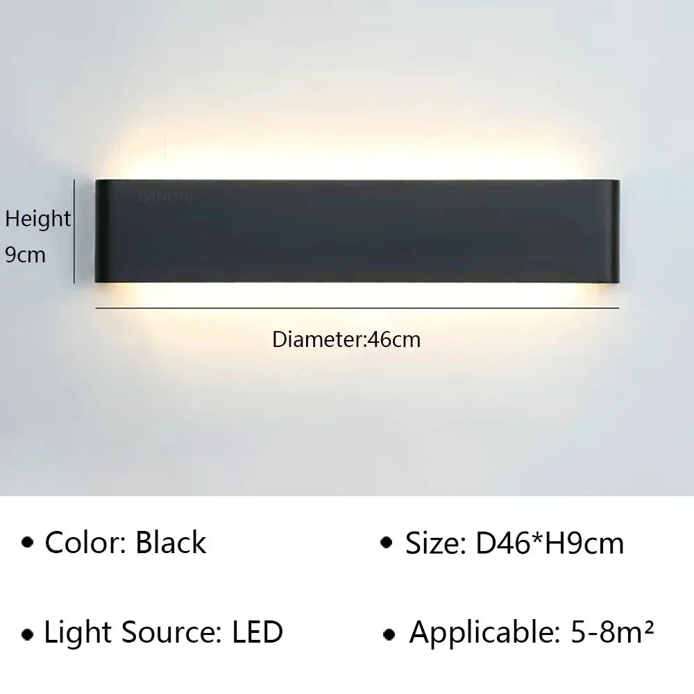 Maliben | Lumiera Modern Led Wall Lamp | Stylish Design | Warm White Light For Bedroom, Hallway & Bathroom