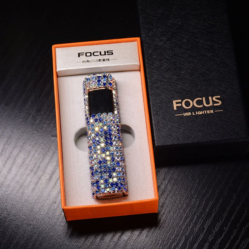 Maliben | Sparkle Stone Rhinestone Rechargeable Portable Lighter