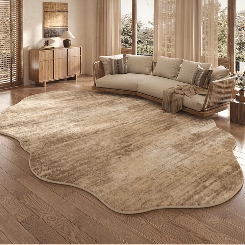 Maliben | Irregular Plush Rug Light Luxury Washable For Bedroom And Living Room