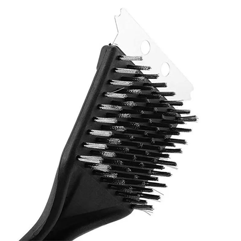 Maliben | Grillmeister Bbq Brush | 3-In-1 Grill Cleaner | Stainless Steel Bristles & Anti-Slip Handle