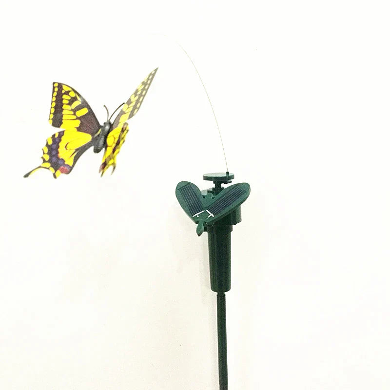 Maliben | Solavia Sunflower Garden Stake | With Rotating Butterfly Or Hummingbird | Solar Decor For Garden & Potted Plants | 20×20×10 Cm