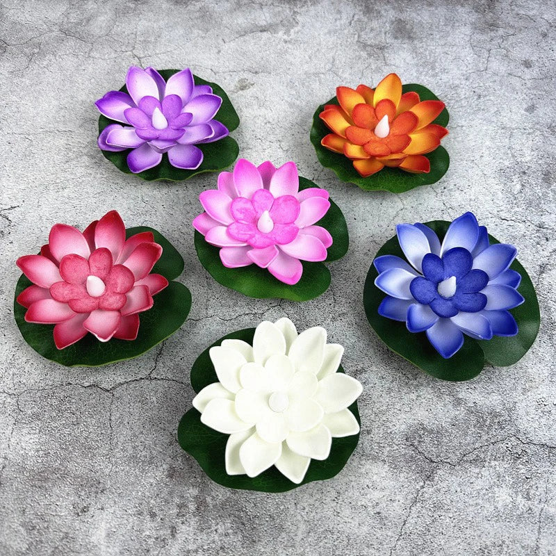 Maliben | Floating Lotus Lamp Lumilya | Led Water Sensor | Warm White Light | For Pond, Garden & Parties