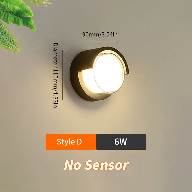 Maliben | Led Wall Light Lumoguard | With Radar Motion Sensor | 6w/12w | Warm & Cold White | Ip66 Waterproof