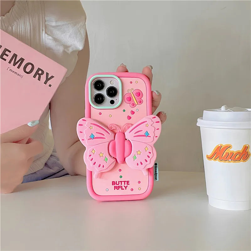 Maliben | Lovely 3d Folded Butterfly Shockproof Iphone Case
