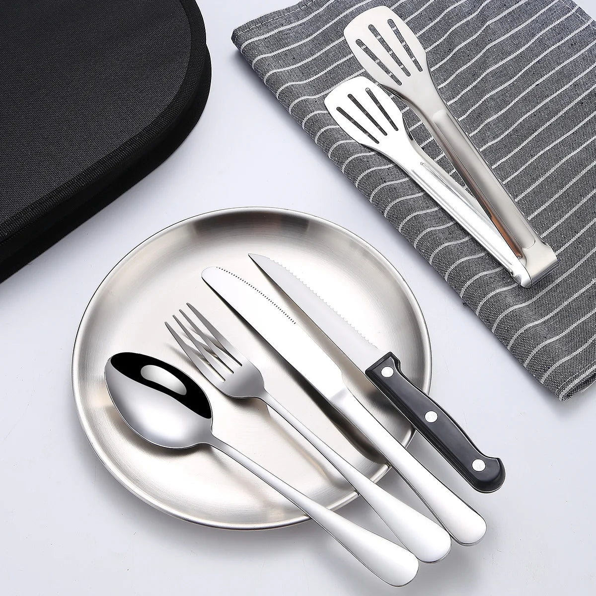 Maliben | Camping Cutlery Set Silviora Gear | 10/20-Piece | Stainless Steel | For Outdoor, Picnic & Travel